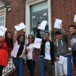 students showing their results