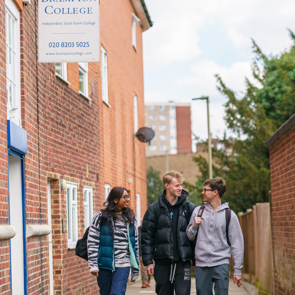 students walking