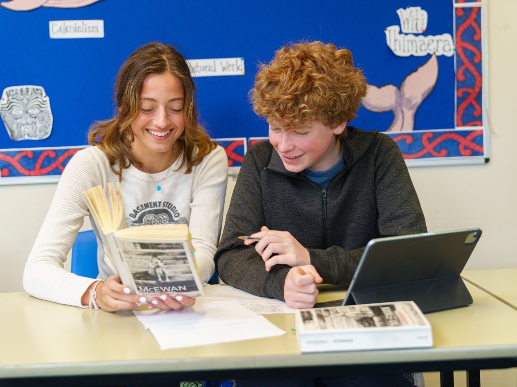 students studying together