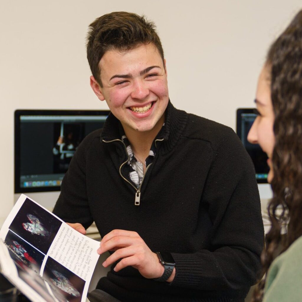 students printing photographs