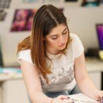 girl in independent study