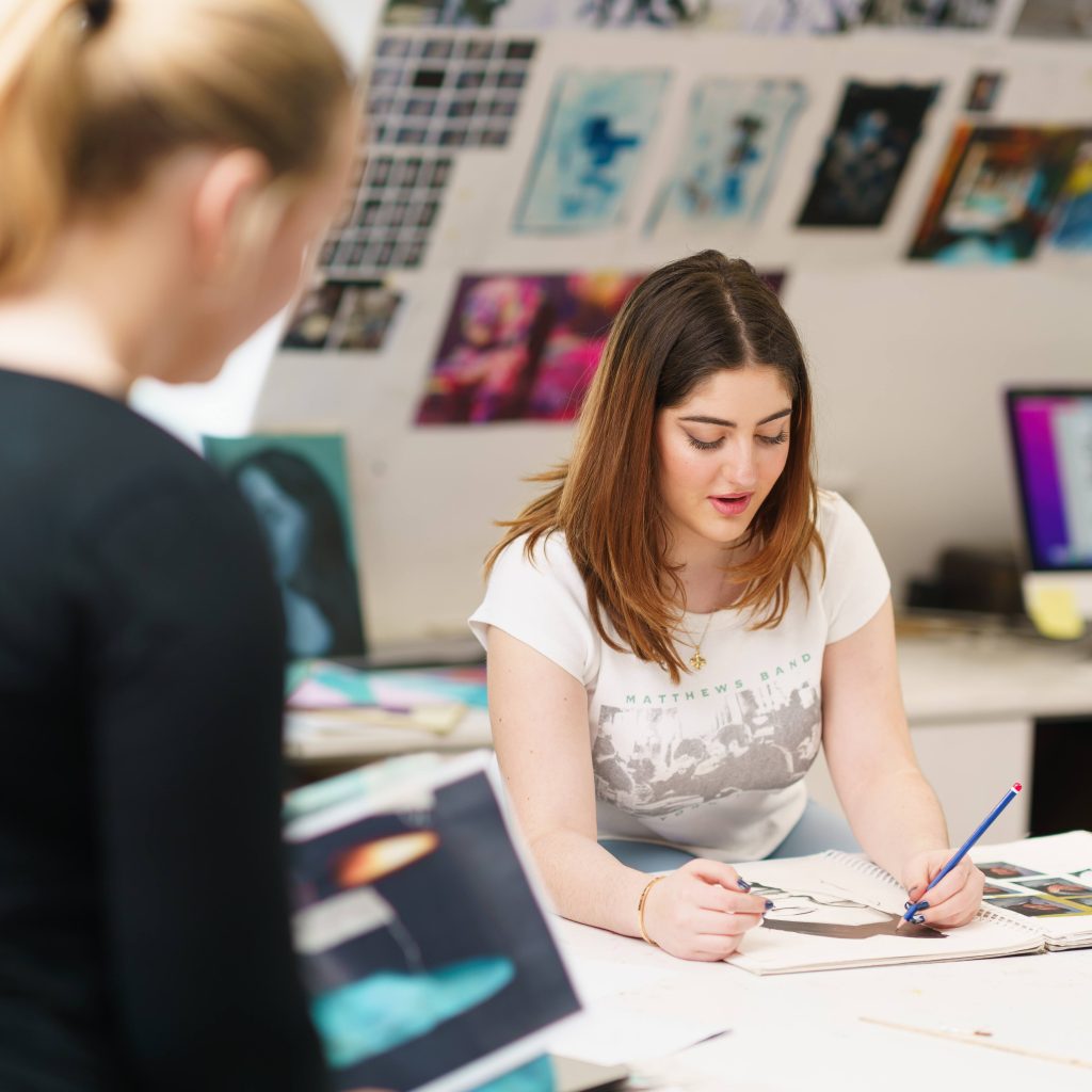 Student in the Art room