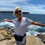 Dianne Bluston on a beach