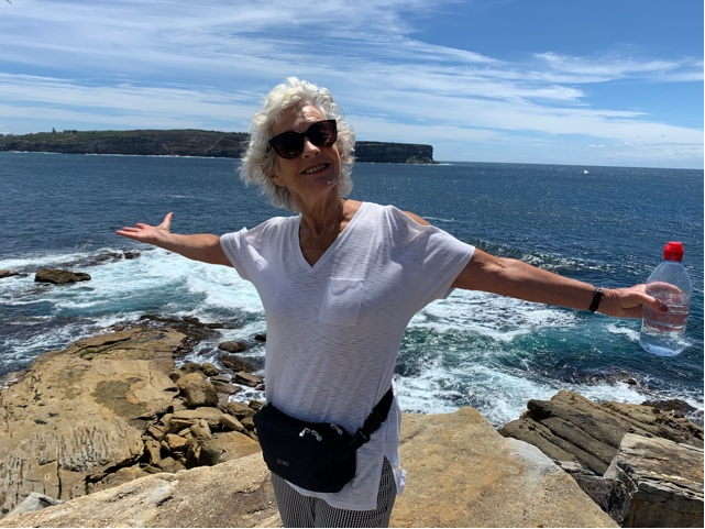 Dianne Bluston on a beach