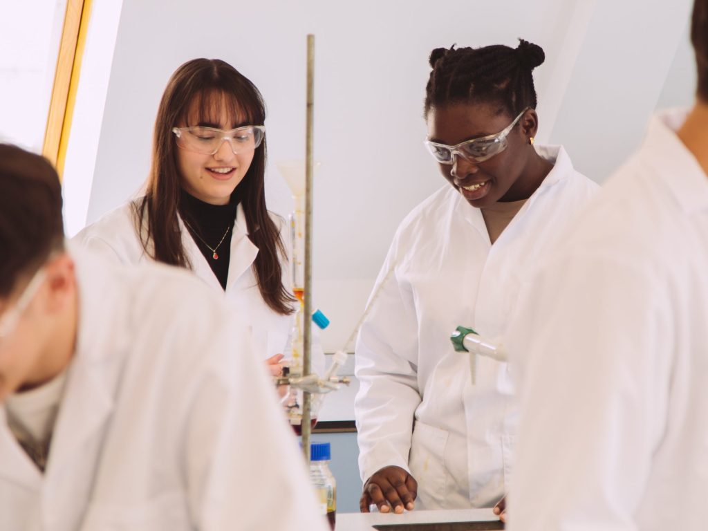 students in labs