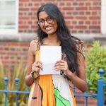 girl smiling about her results