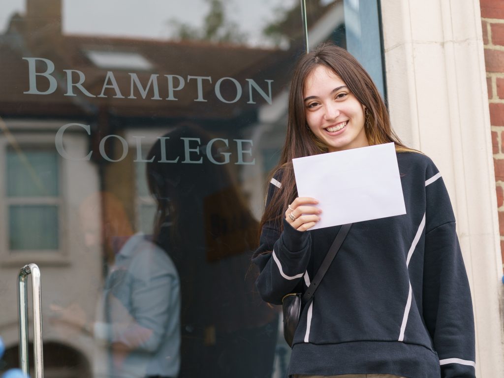 girl smiling about her exam results