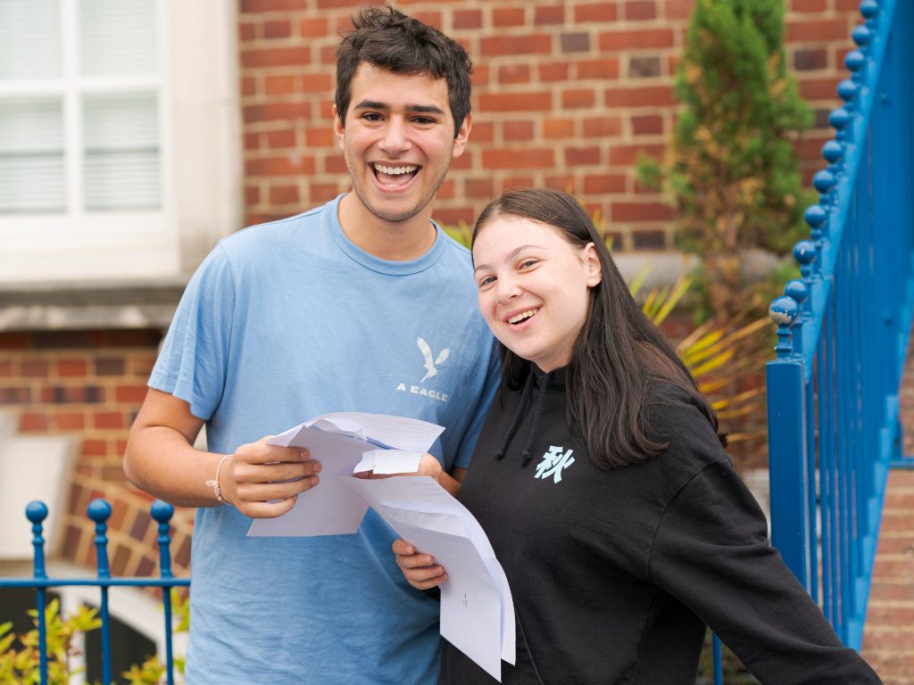 students happy on results day