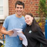 students happy on results day