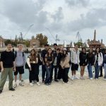 students in a group together in Venice