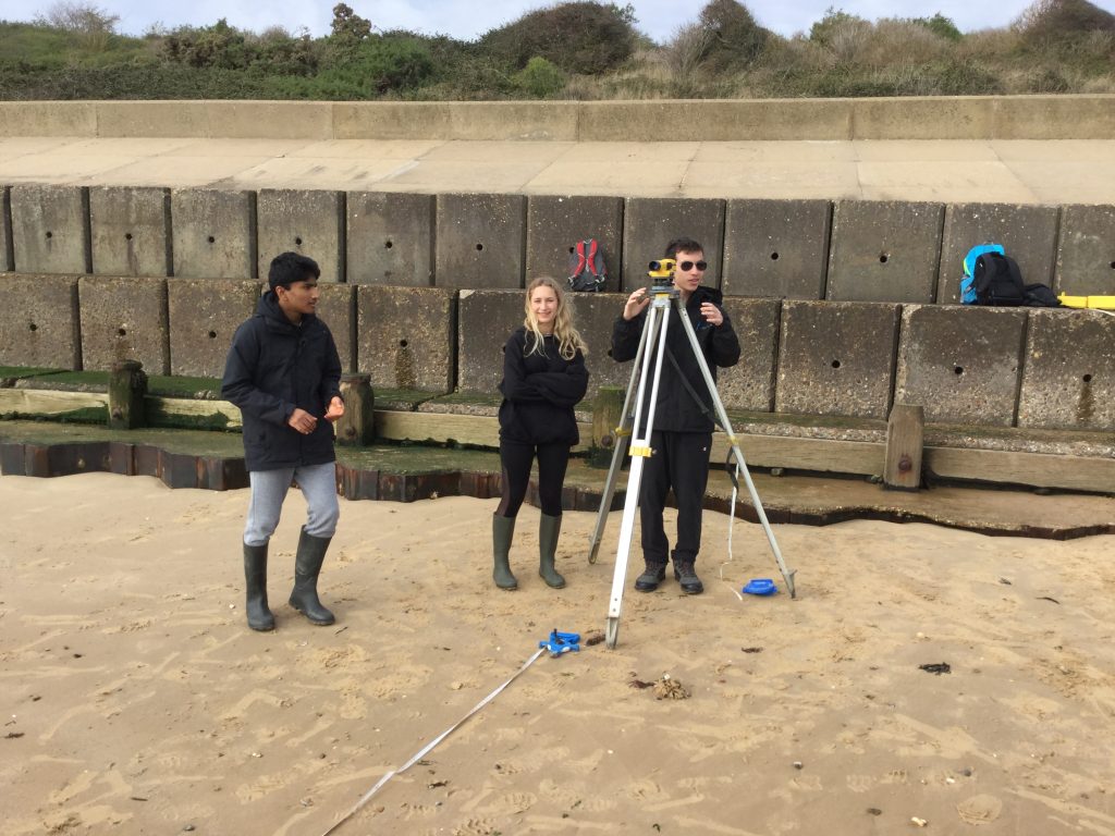 students from an independent college in london using binoculars