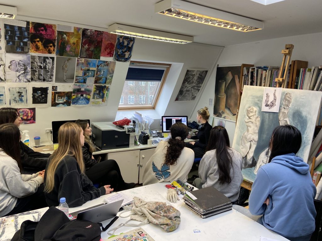 Children in an art classroom