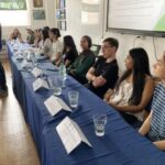 students at a table