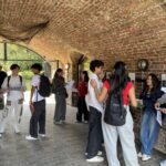 students outdoors