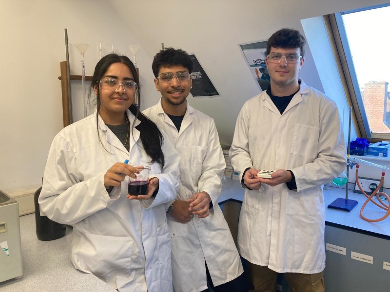 students in a lab